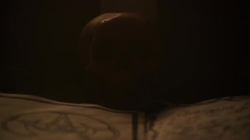 Mysterious Book with Esoteric Symbols and Cryptic Writings