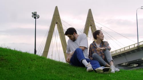 A Surprise Wedding Proposal in a Park in the City