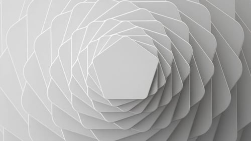 cycled animation of abstract minimal white background twisting