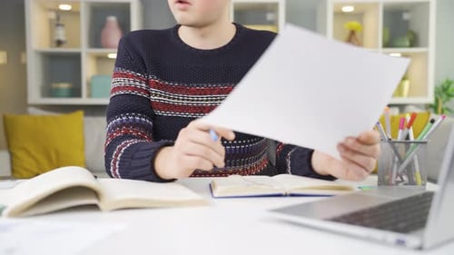 Young Adult on Video Conference From Home