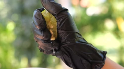 Chef Hand Squeezing Lime