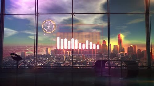 Animated Infographic Of Falling Pound Sterling In The Office