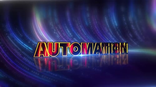 Futuristic Glowing 3D Text Reveal with Abstract Light Trails Background
