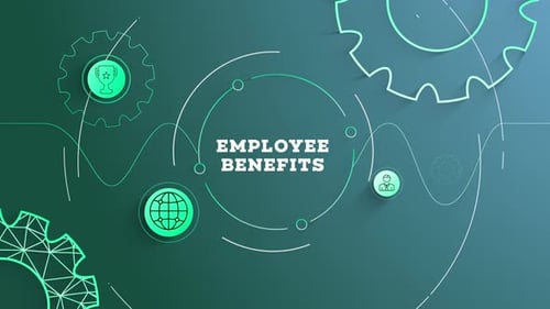 Animated Employee Benefits Presentation with Corporate Icons
