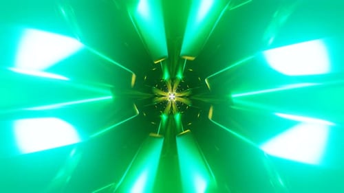 The Backdrop is Alive with Dynamic Pulsing Neon Strobe Lights