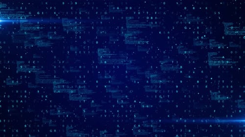 Futuristic Digital Data Code Loop Background