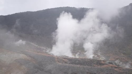 Owakudani Valley in Hakone, Kanagawa Prefecture