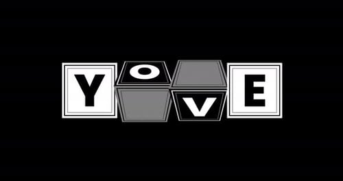 3D Kinetic Typography with Words Love you Animation of Rotating 3D Cubes with Words Love you