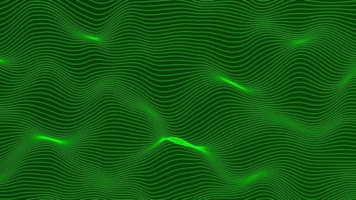 Abstract Green Digital Wave Grid Background Loop