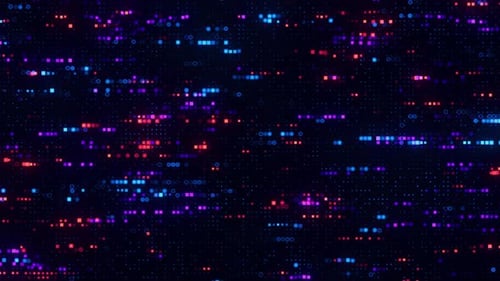 Futuristic Digital Grid Data Flow Loop Background