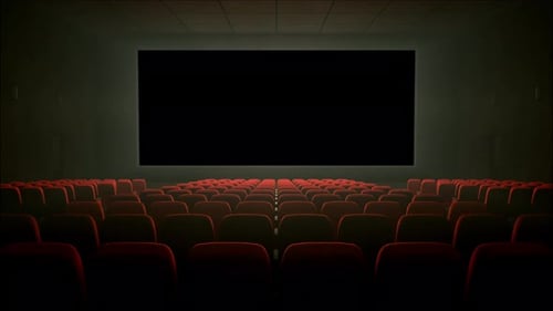 Empty Movie Theater Interior for Presentations and Events