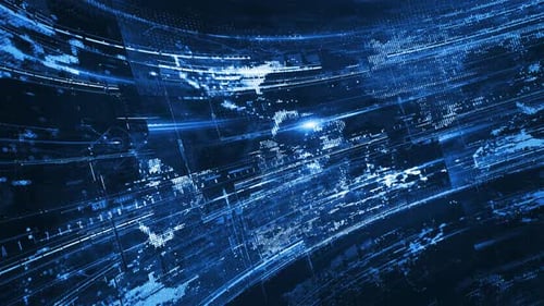 Futuristic Blue Digital Global Network Connection Background