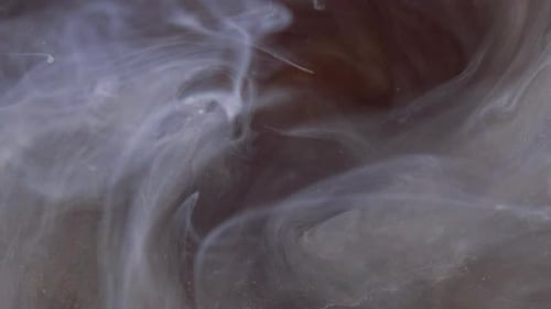 Elegant White Paint Swirls Slowly in Water