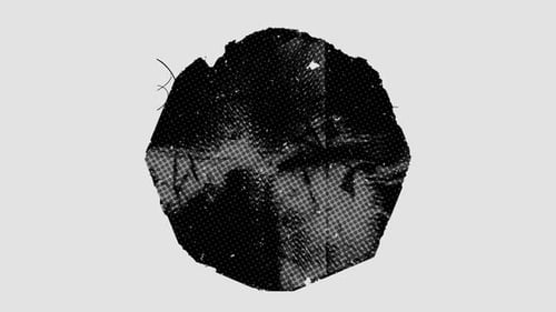 Printed Grunge Octagon Symbol