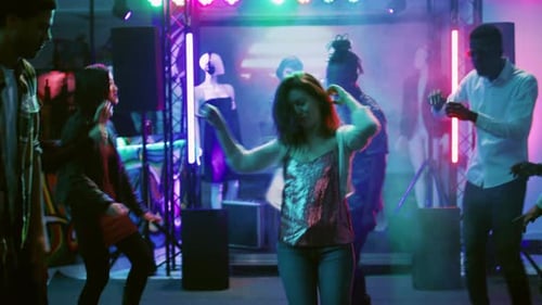 Group of Friends Having Fun at Club