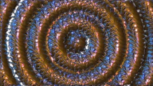 Abstract Fluid Iridescent Spiral Motion Background Loop