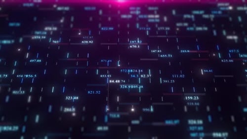 Computer Data And Number Moving Animation, Computer Technology Data Background, Computer Data