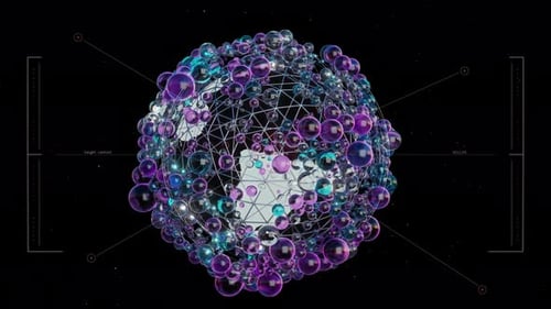 Animación abstracta de tecnología terrestre