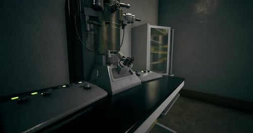 Laboratory Equipment in a Sterile Environment with Various Instruments Present