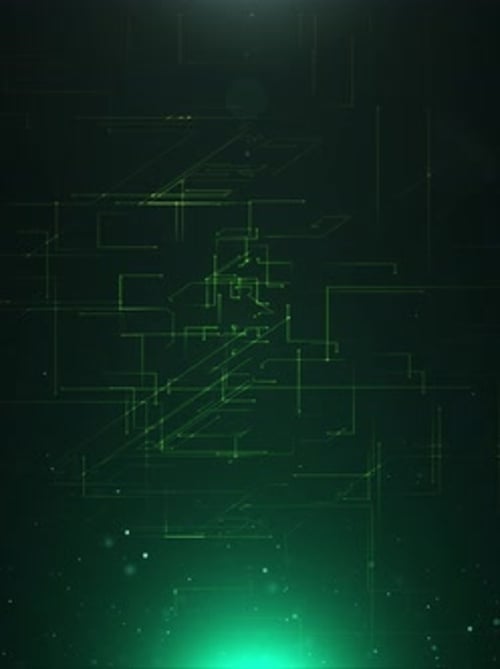 Microcircuits Background Green 03 Vertical Video
