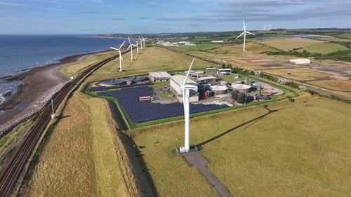 Solar and Wind Renewable Resources Aerial View