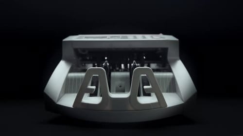 Money counting equipment for paper money calculation. mechanism for bank financial operations.