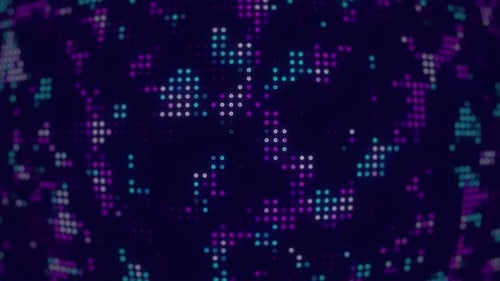 Glowing Digital Dots Abstract Technology Background