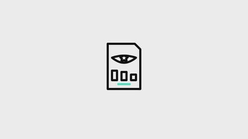 Animated Data Analytics Report Icon with Eye Reveal