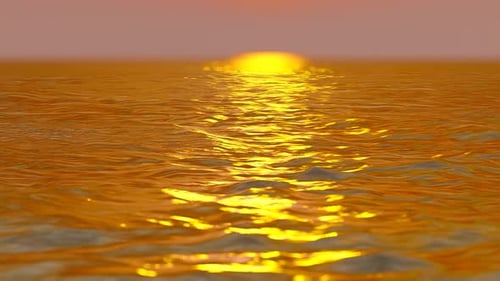 Die glitzernde Meeresoberfläche wird von der Sonne beleuchtet