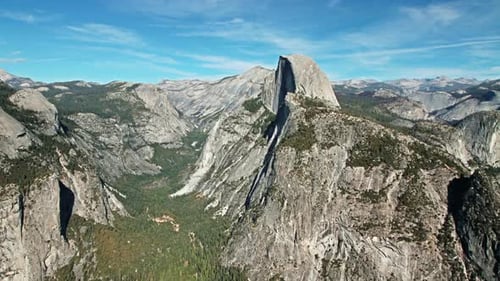 Beautiful View of Yosemite National Park at Daytime, Time Lapse Alpine