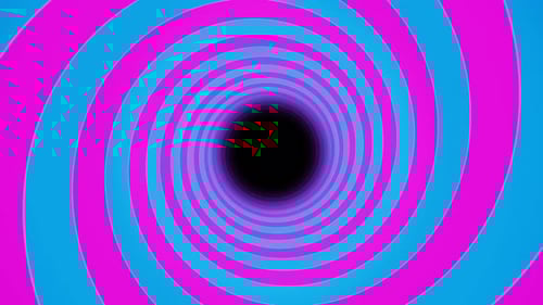 Cyan And Pink Hypnotic Spiral Tunnel Background Vj Loop In 4K