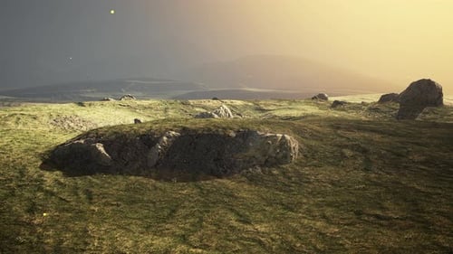 Outdoor Adventure Scenery in Mountains at Beautiful Green Summer