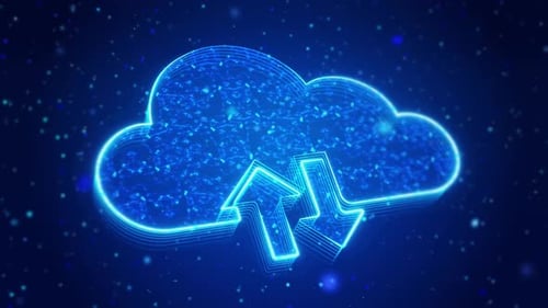 Cloud Computing Digital Technology Virtual Screen HUD Hologram Hi Tech Concept