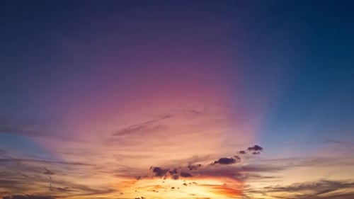 Colorful Cloudscape at Sunrise or Sunset Time Lapse