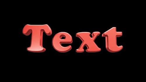 3D Text Animation Loop