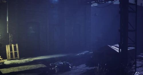 Dark Alley at Dusk Revealing a Forgotten World of Mystery and Decay