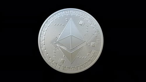 3D Ethereum Crypto Coin Spinning Animation