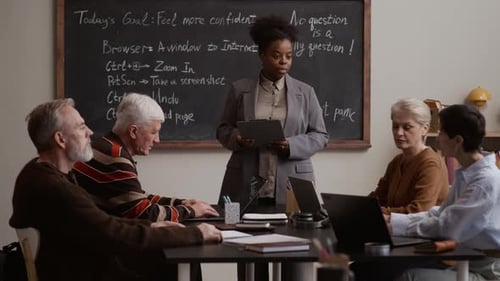 Adults and Seniors Attend Technology Training Class