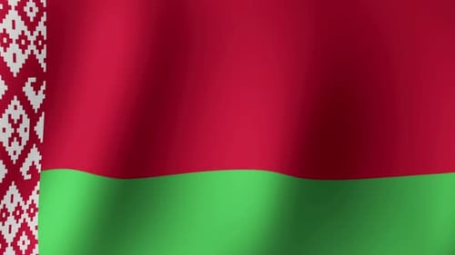 Belarus Flag Waving Seamless Loop Animation