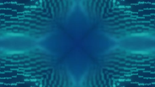 Green Text Kaleidoscope Background