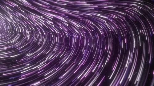 Futuristic Purple Light Trails Motion Background Loop