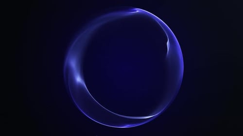 Abstract Sci-Fi Sphere Animation with Glowing Lines