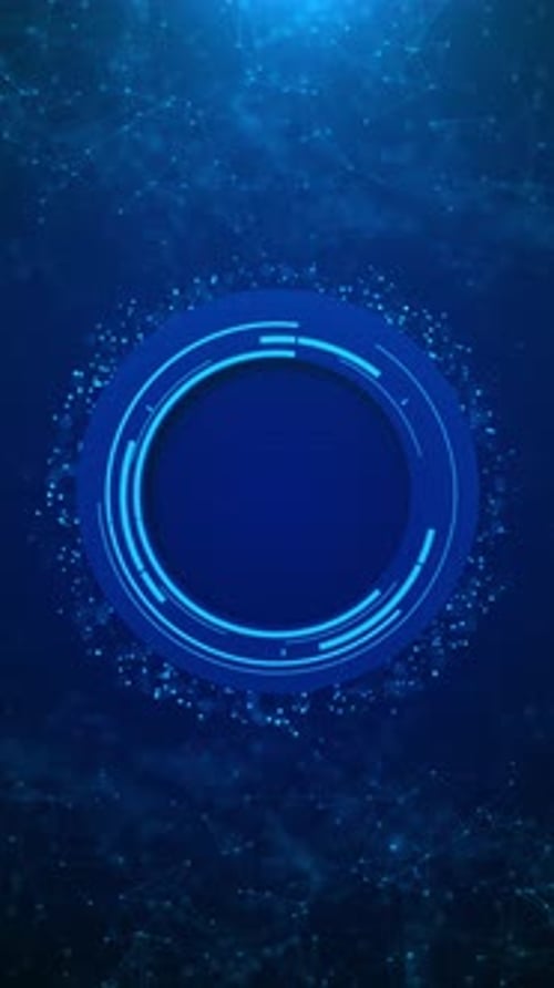 Animated Futuristic Blue Tech Circle Background