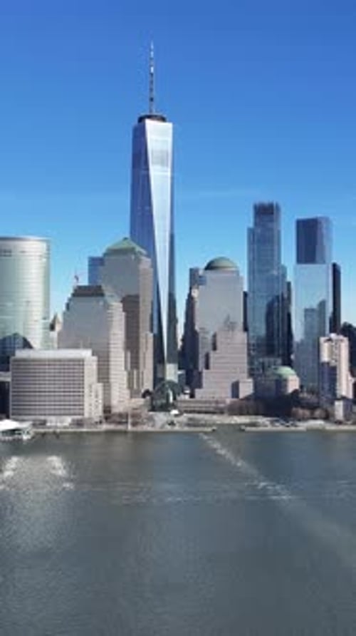 New York Skyline At Manhattan In New York United States.