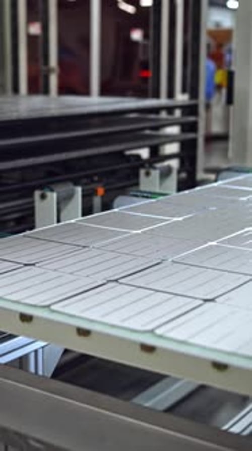 Photovoltaic Cells on a Conveyor Belt