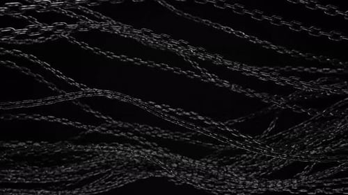 Abstract Moving Metal Chains Background