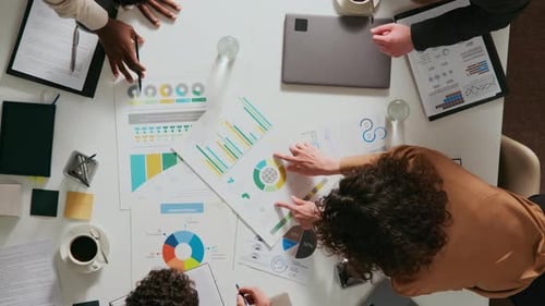 Collaborative Business Meeting Analyzing Data