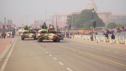 Indian Army Tanks on Republic Day Parade