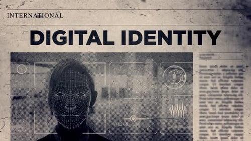 Digital Identity Glitch Scan With Futuristic HUD Interface