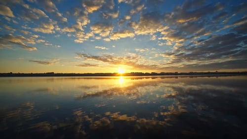 Sunrise Over the Lake